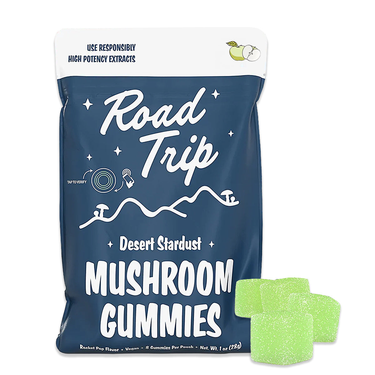 Green Apple Desert Stardust Mushroom Gummies