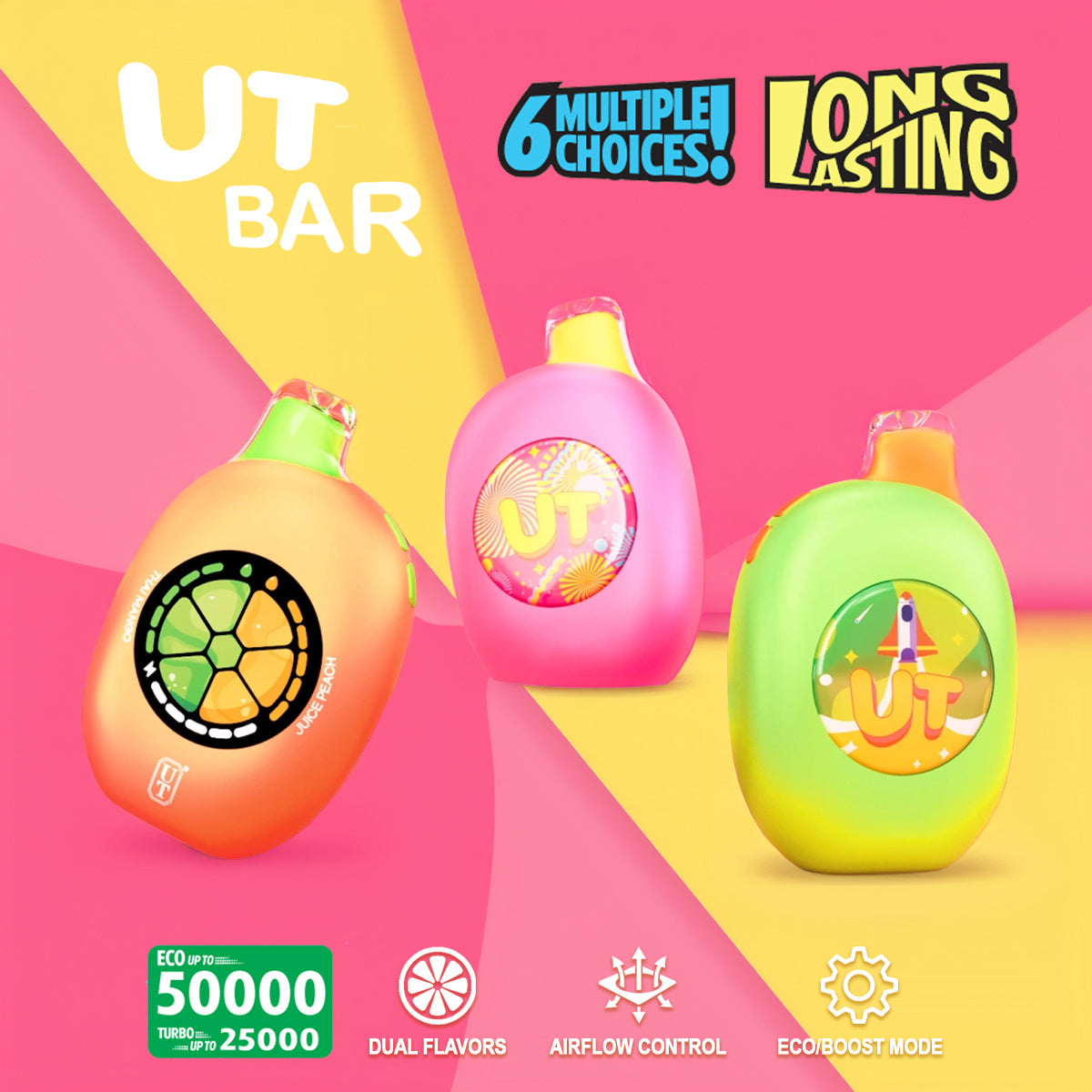 Flum UT Bar 50K Disposable Vape features