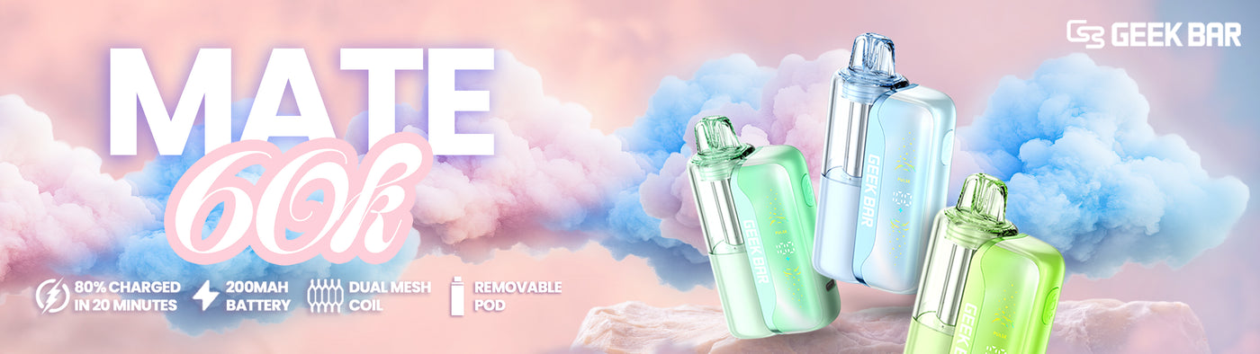 Geek Bar Mate 60K Disposable Vape Kit desktop banner