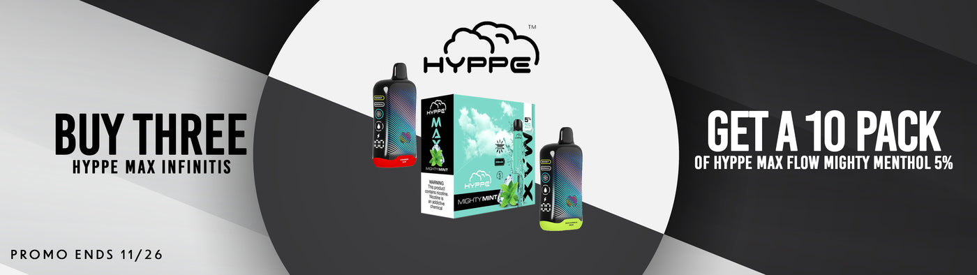 Hyppe Infiniti 50K Disposable Vape Promo Desktop Banner