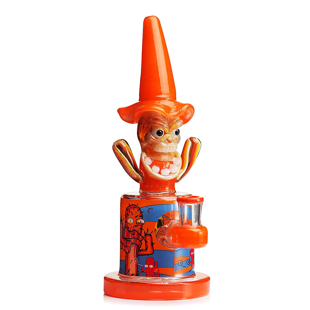 orange Lookah 10" Cool Hooded Cactus Glass Dab Rig