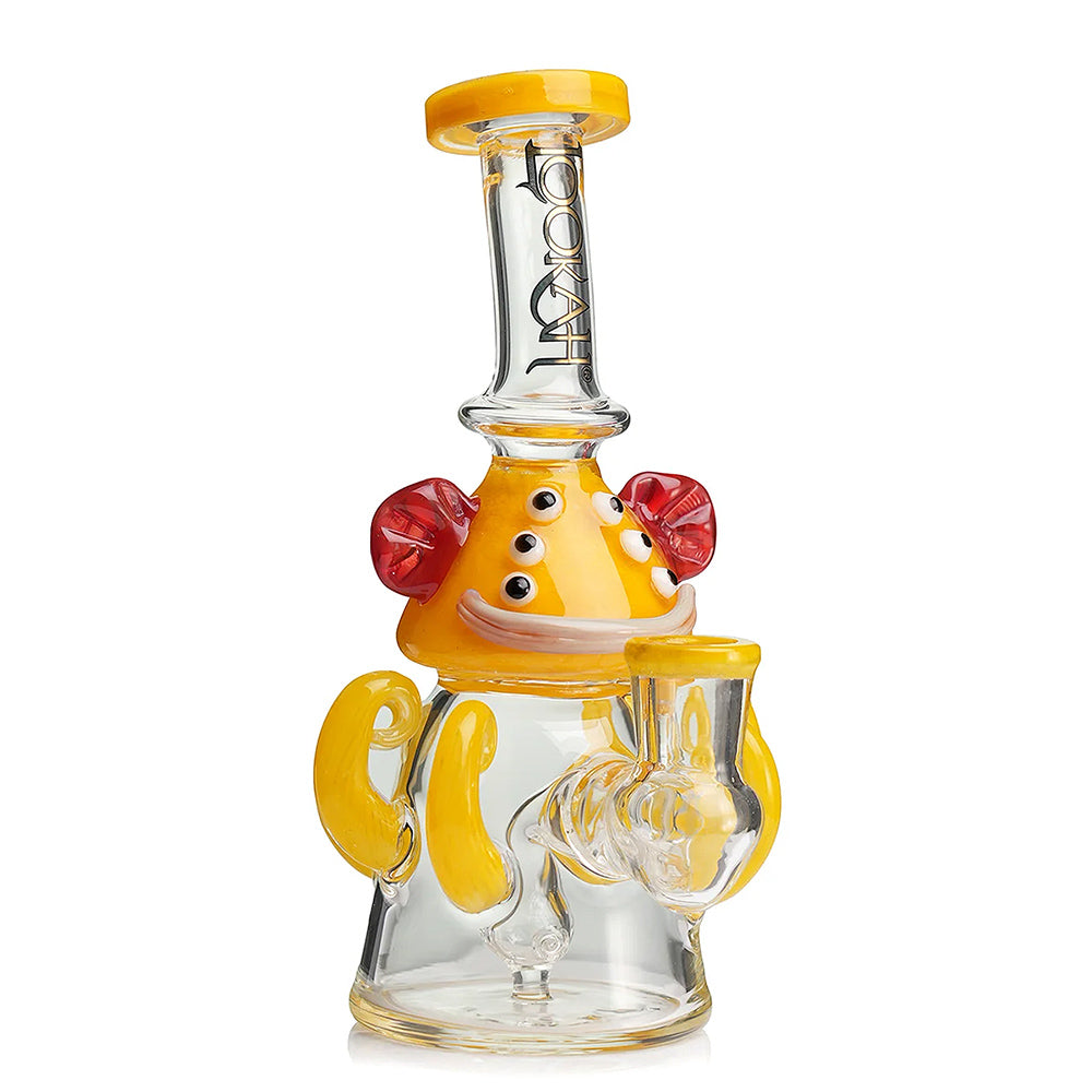 yellow Lookah Mini Cute Six Eyes Clown Octopus Dab Rig