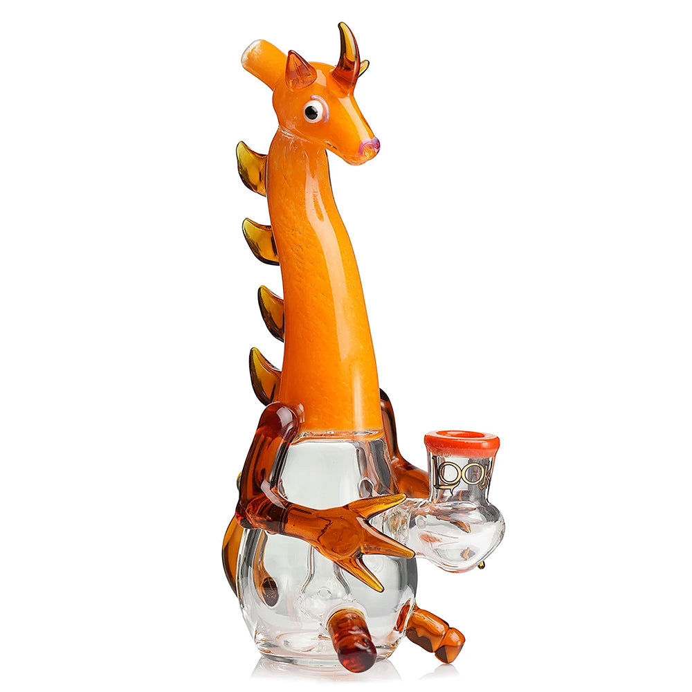 orange Lookah 10" Mini Cute Dragon Dab Rig