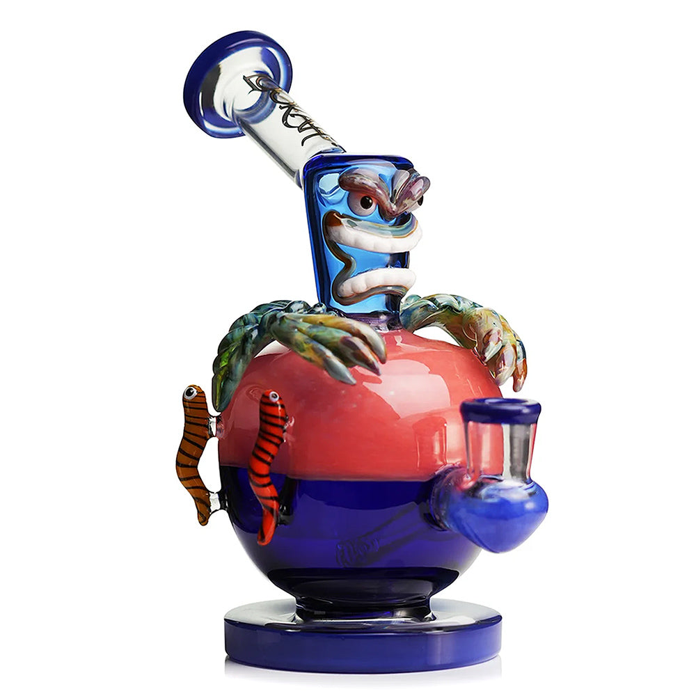 dark blue Lookah 9" Mini Poison Apple Glass Dab Rig