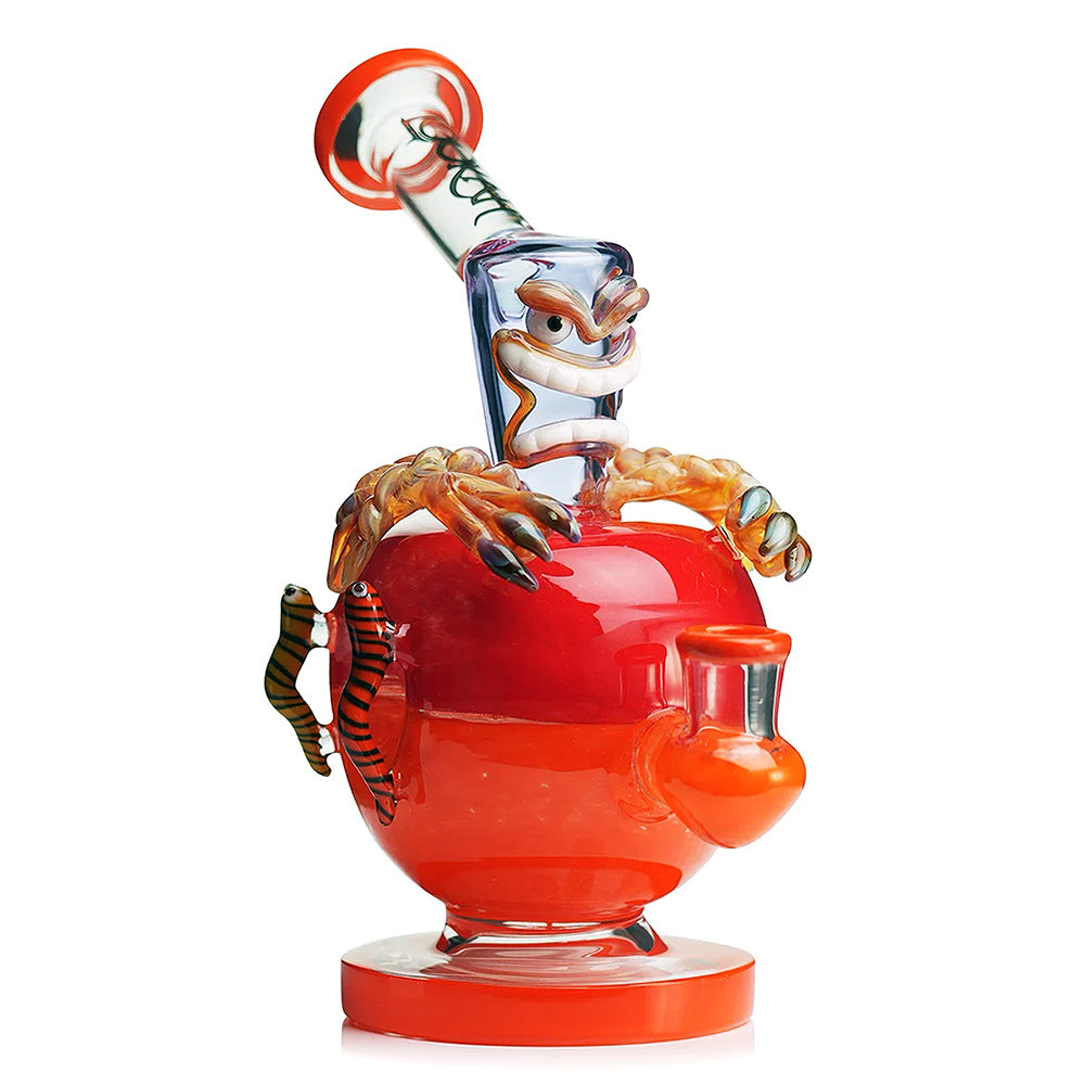orange Lookah 9" Mini Poison Apple Glass Dab Rig