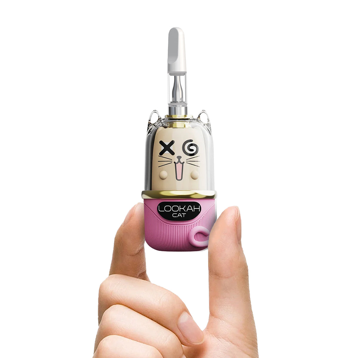 Hand holding Lookah Cat 510 battery