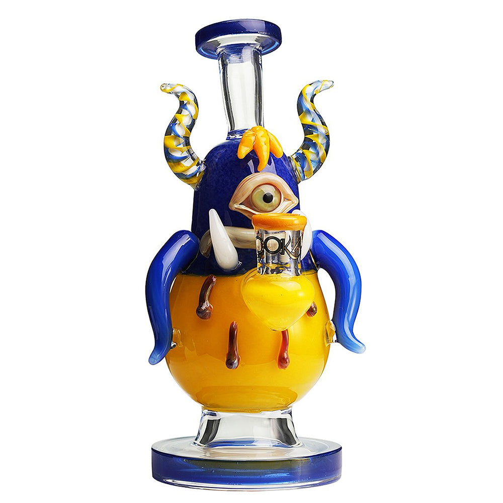 dark blue Lookah Mini One Eyed Big Bellied Monster Dab Rig