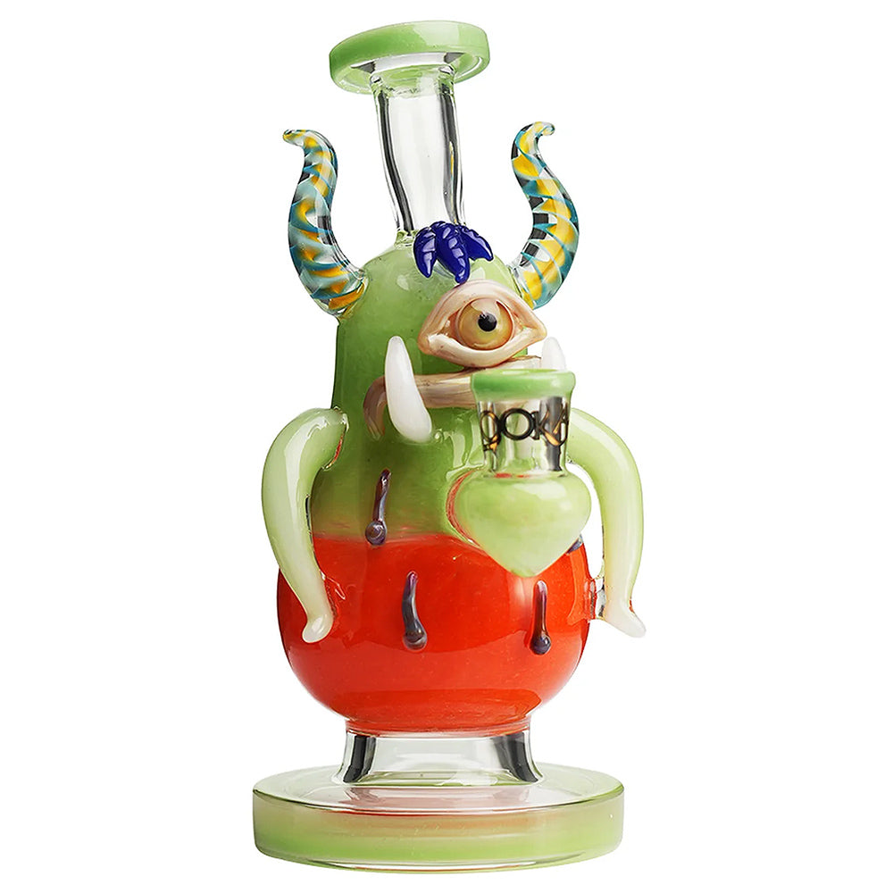 green Lookah Mini One Eyed Big Bellied Monster Dab Rig