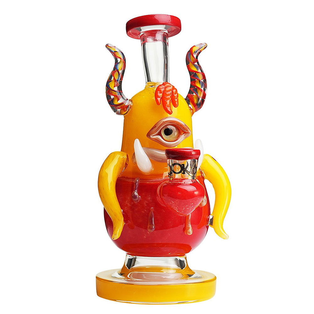 yellow Lookah Mini One Eyed Big Bellied Monster Dab Rig