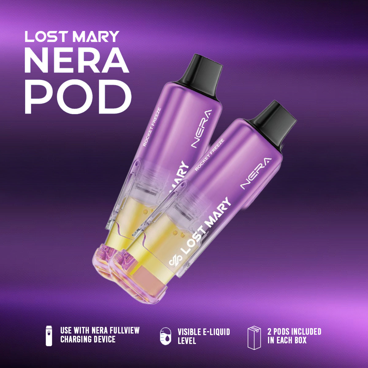 Lost Mary Nera Fullview Pod features