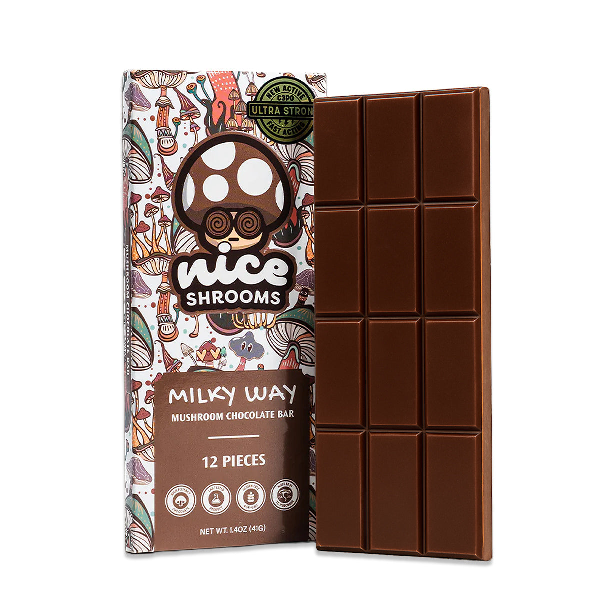 Nice Shrooms Milky Way Magic Mushroom Chocolate Bar