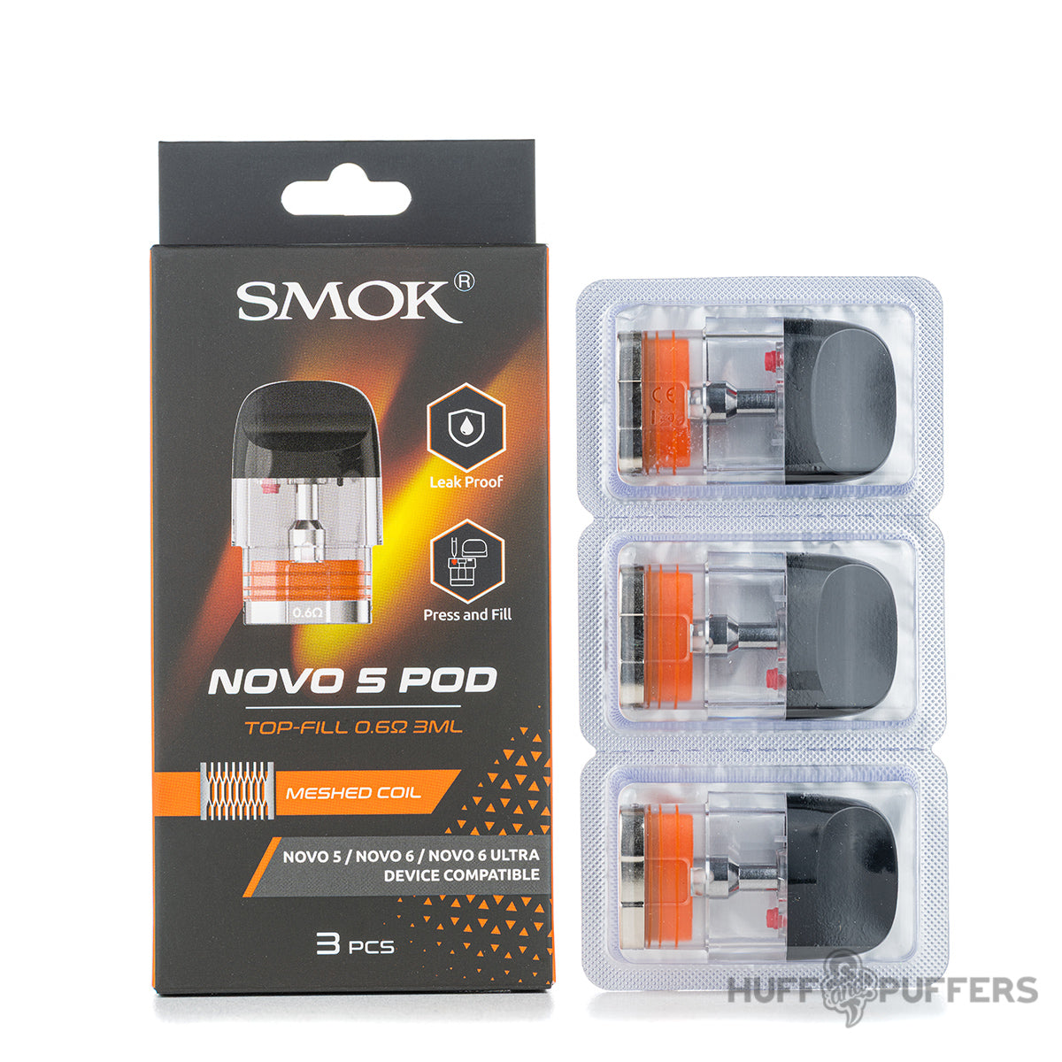 Smok Novo 5 Pod 0.6 ohm Meshed 3mL 3 pack with packaging