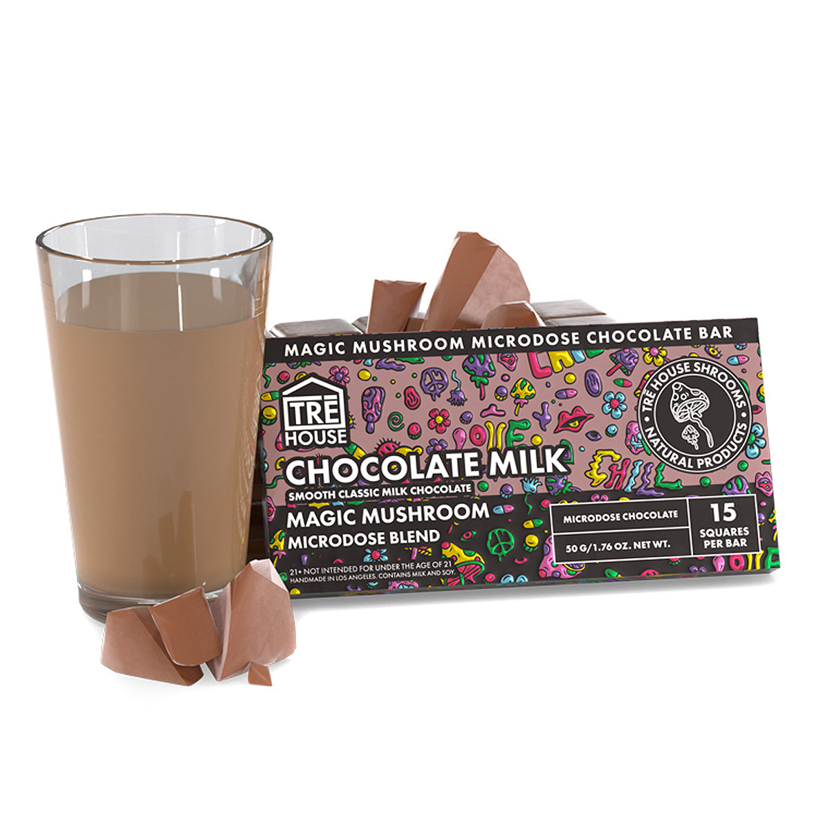 Chocolate Milk Tre House Magic Mushroom Chocolate Bar