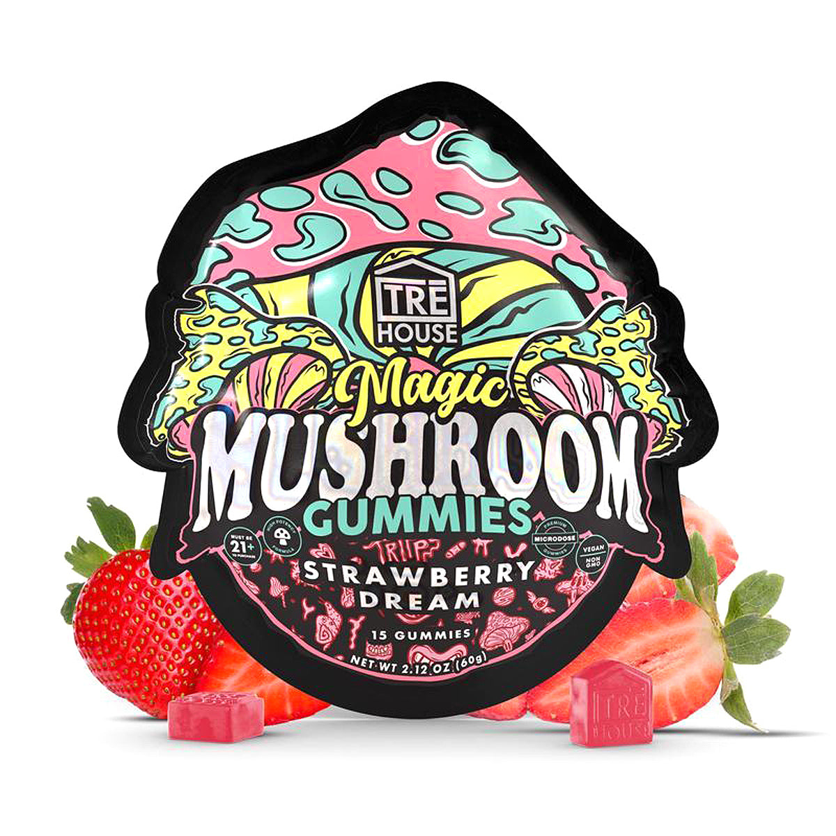 Strawberry Dream Tre House Magic Mushroom Gummies