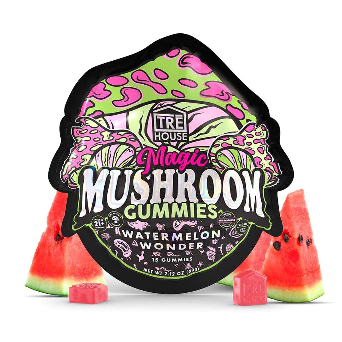 Watermelon Wonder Tre House Magic Mushroom Gummies