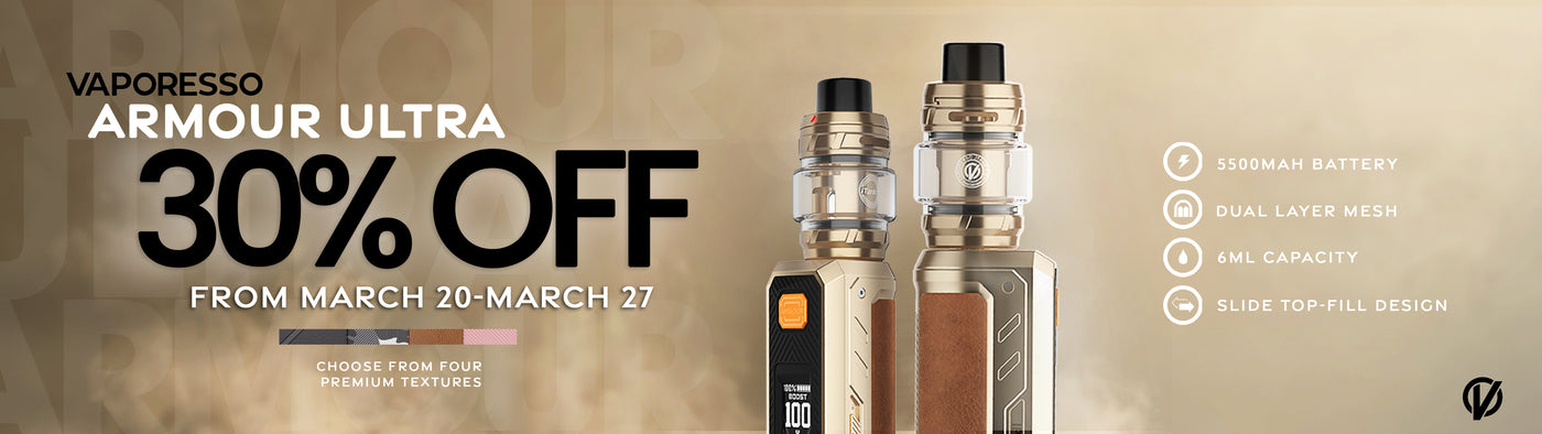 Vaporesso Armour Ultra Sale Desktop Banner
