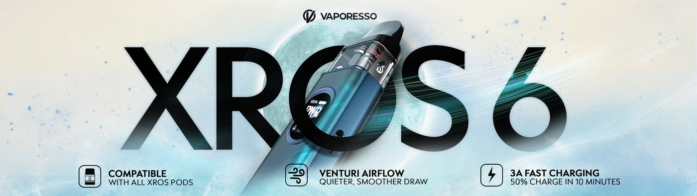 Vaporesso XROS 6 Pod System banner desktop