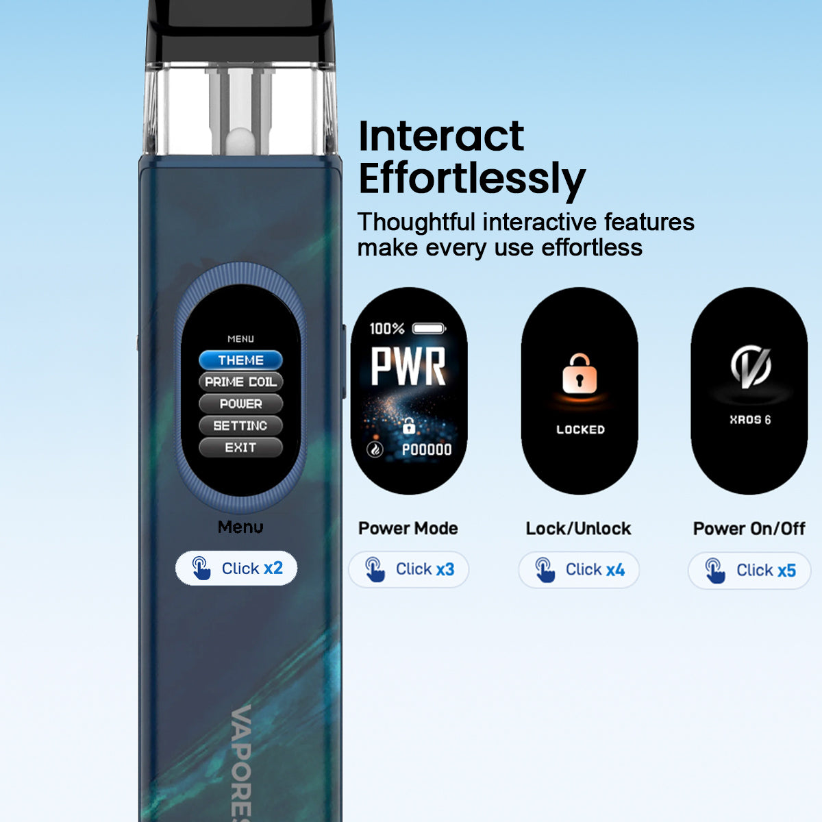 Vaporesso XROS 6 how to use photo