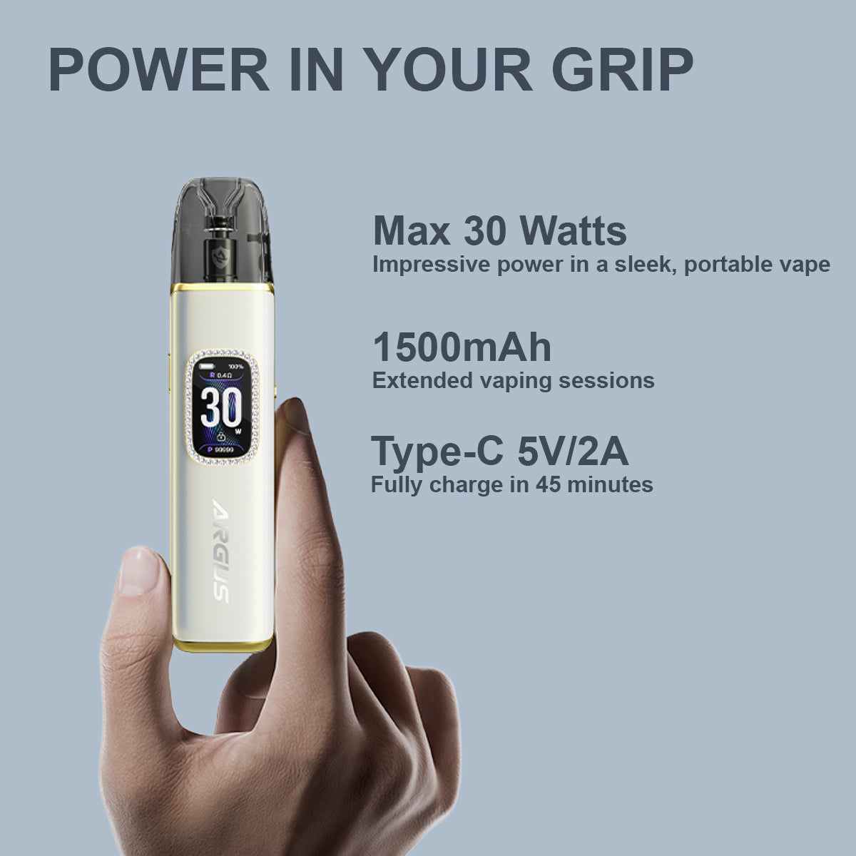 Voopoo Argus G3 Pod System specifications