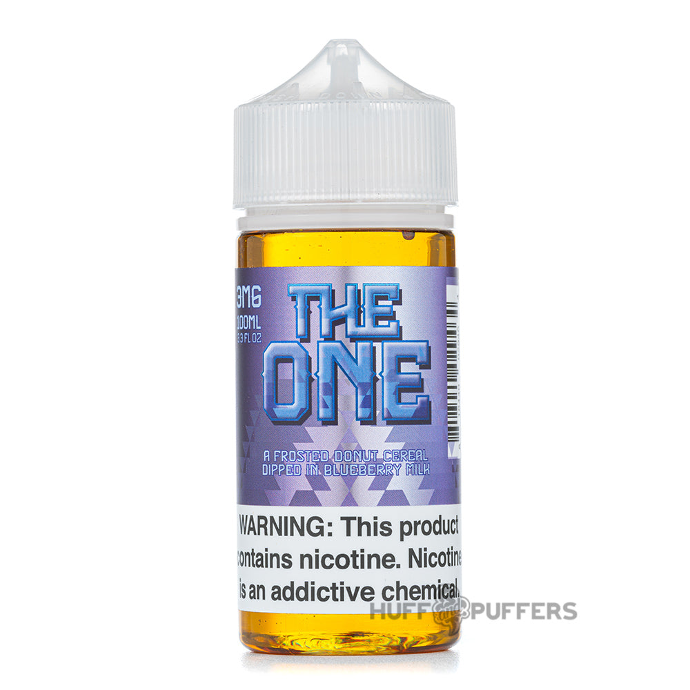 the one blueberry 100ml e-juice bottle