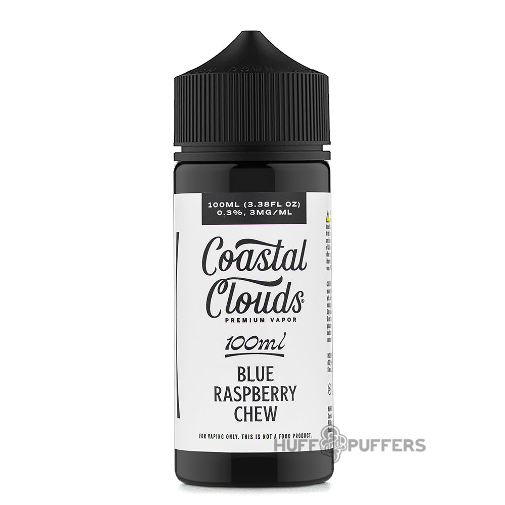 blue raspberry chew costal clouds e-juice 100ml bottle