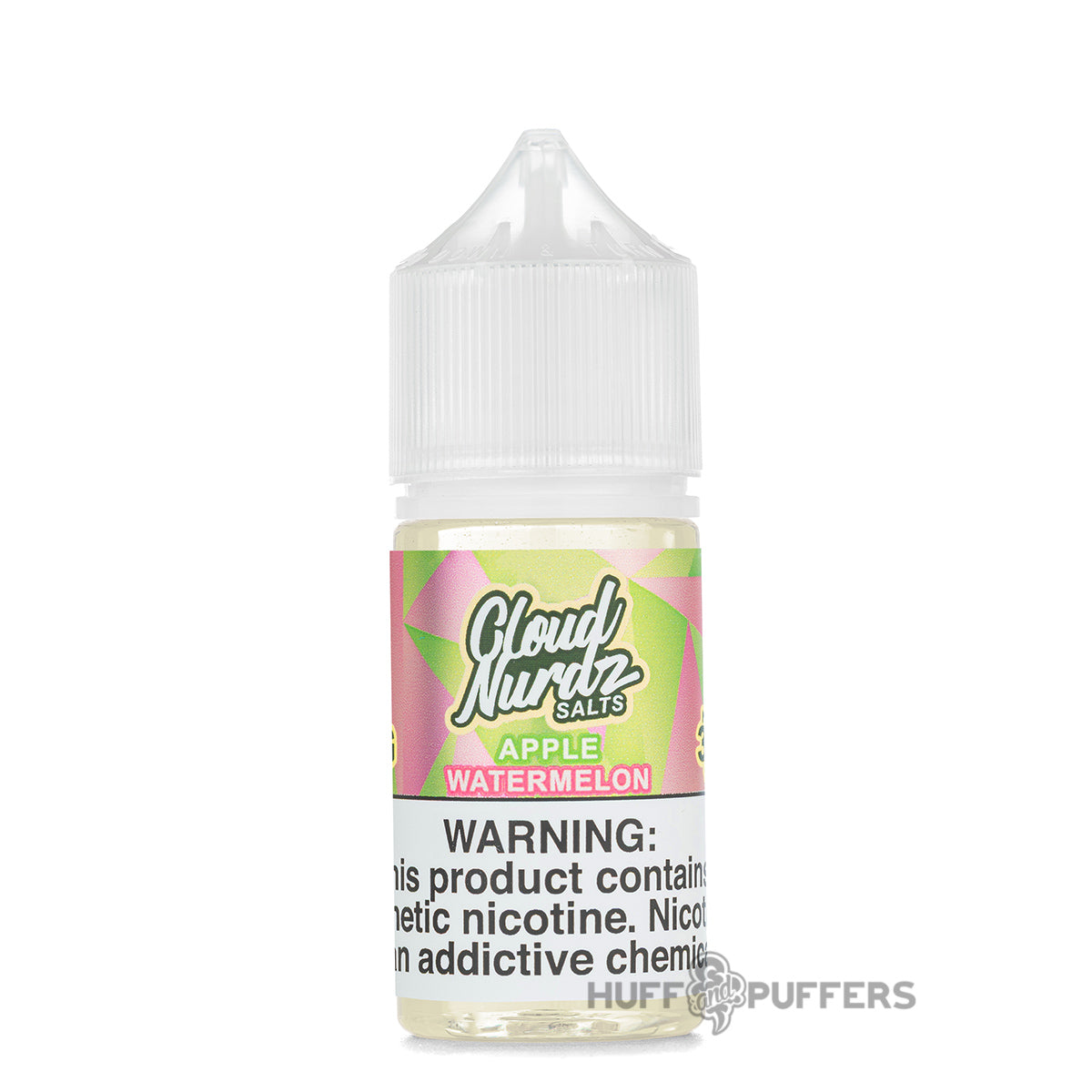 Cloud Nurdz Salts Watermelon Apple 30ml e-juice bottle