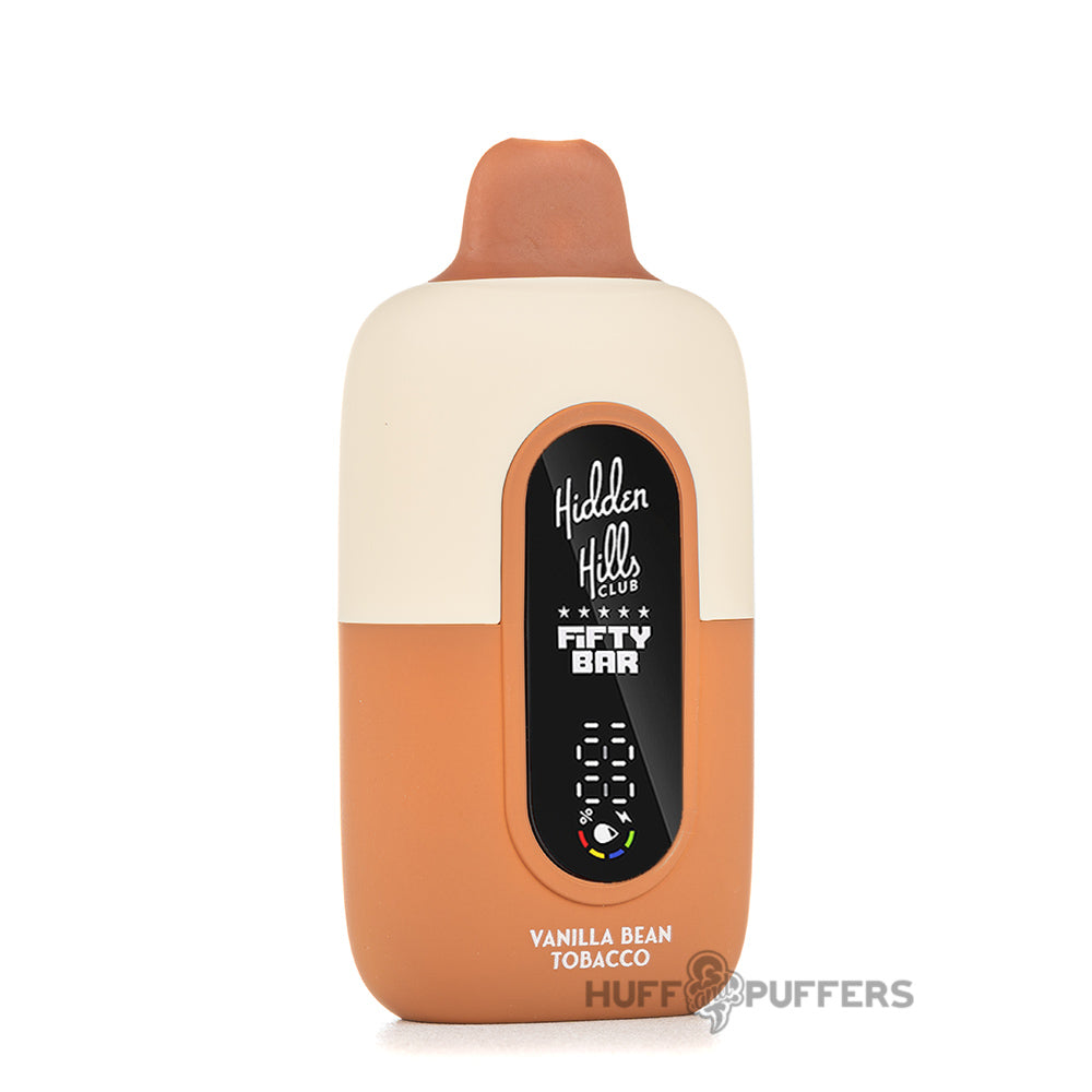 hidden hills club fifty bar vape vanilla bean tobacco