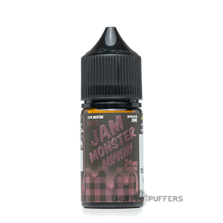 jam monster salt raspberry 30ml e-juice bottle