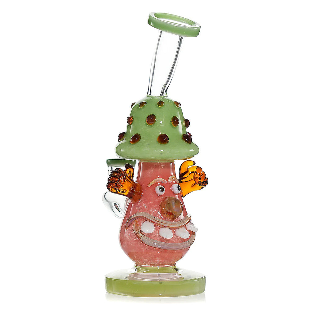 green lookah cute clown mushroom dab rig