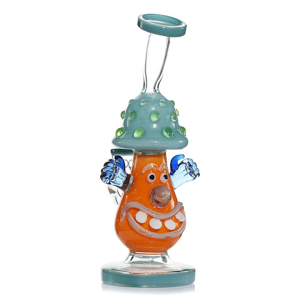 water blue lookah cute clown mushroom dab rig