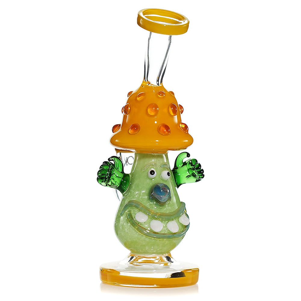 yellow lookah cute clown mushroom dab rig
