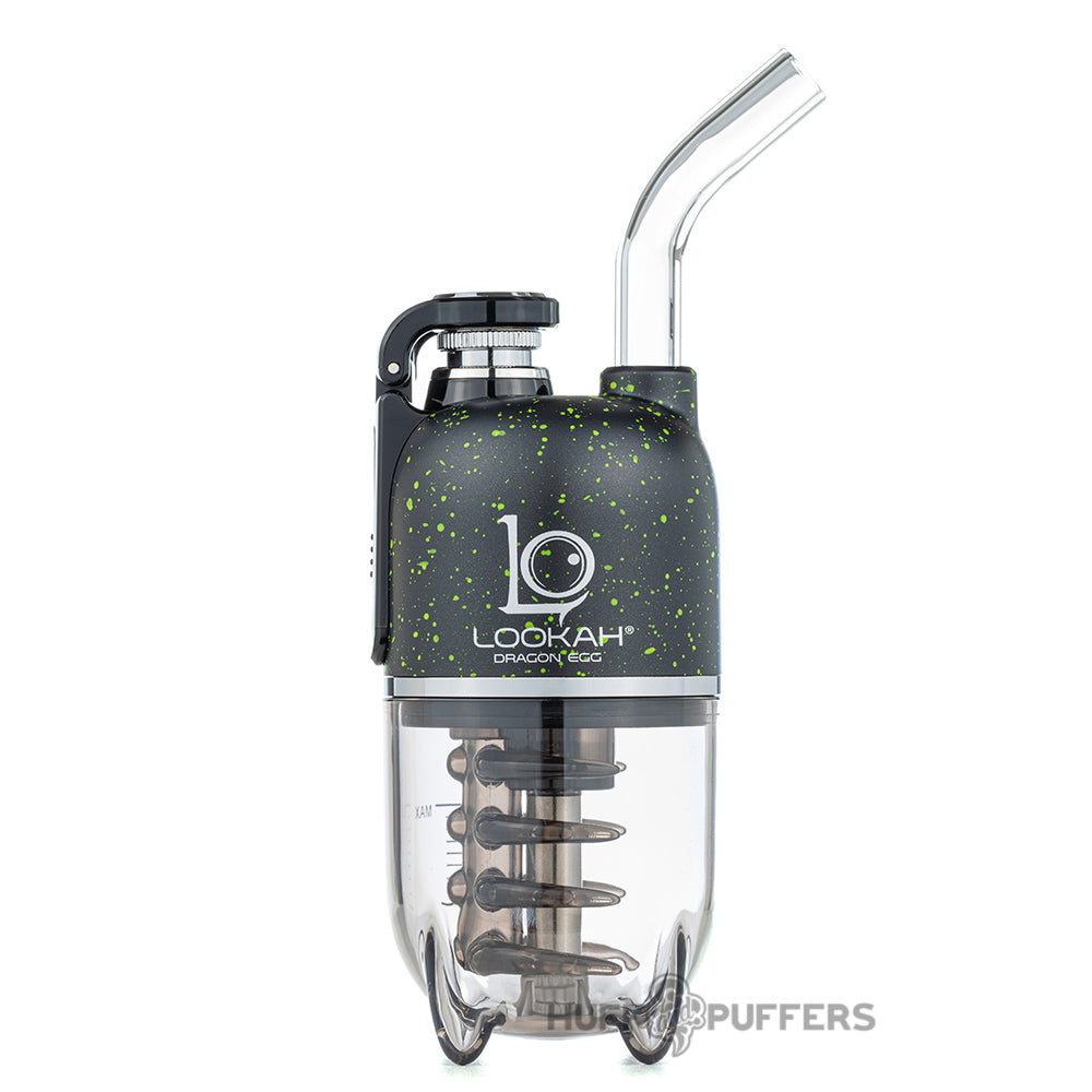 black green spatter lookah dragon egg dab rig