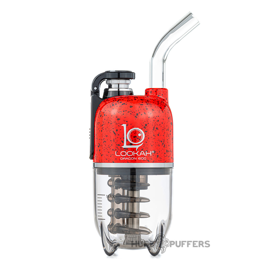 red black spatter lookah dragon egg dab rig