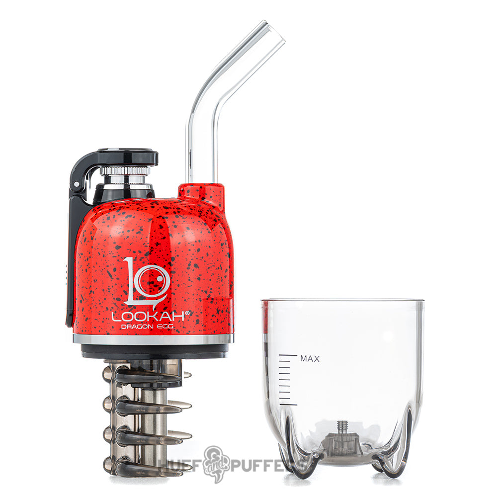 lookah dragon egg electric dab rig red with filter bowl removed