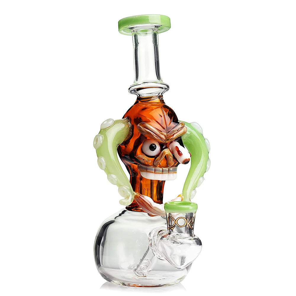 green lookah mini cool excitement skull dab rig