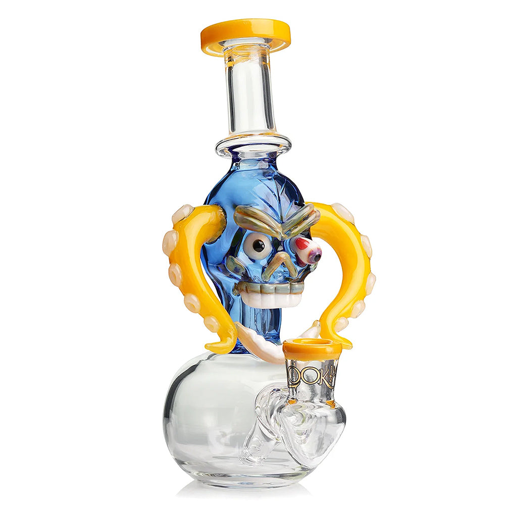 yellow lookah mini cool excitement skull dab rig