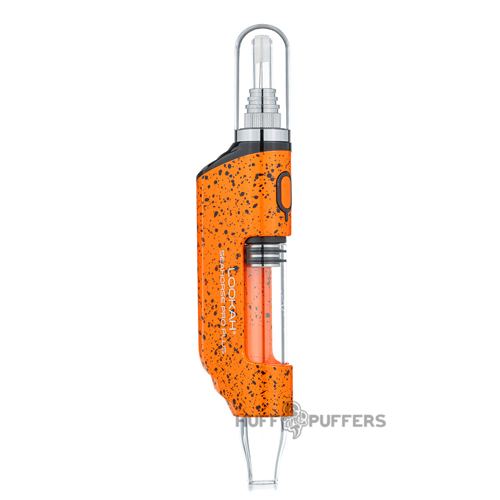 orange black spatter lookah seahorse pro plus electric nectar collector