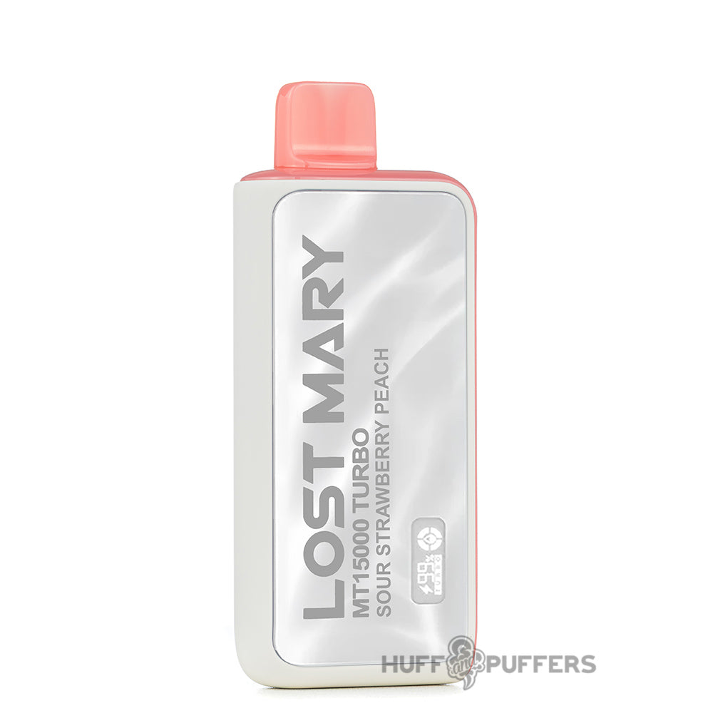 sour strawberry peach lost mary mt15000 turbo disposable vape