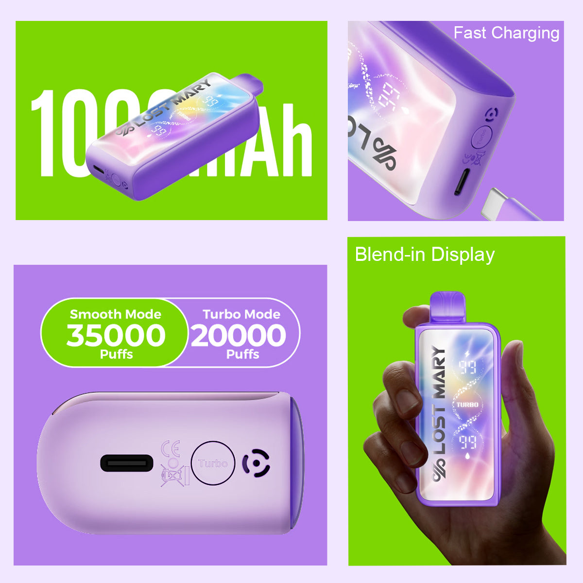 Lost Mary MT35K disposable vape features