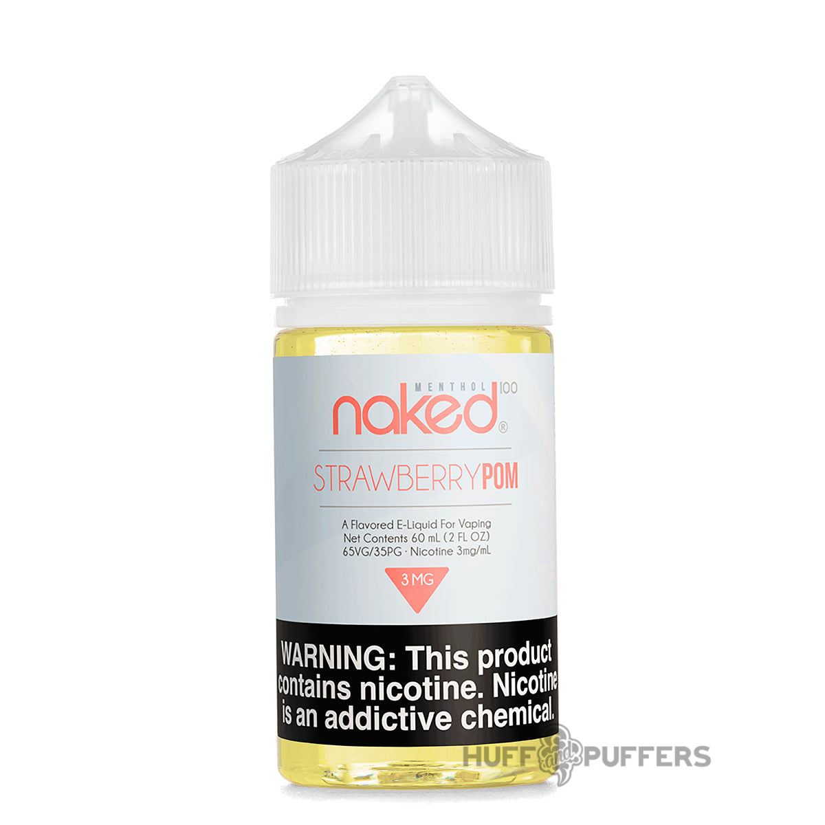 strawberry pom naked 100 menthol e-juice 60ml bottle