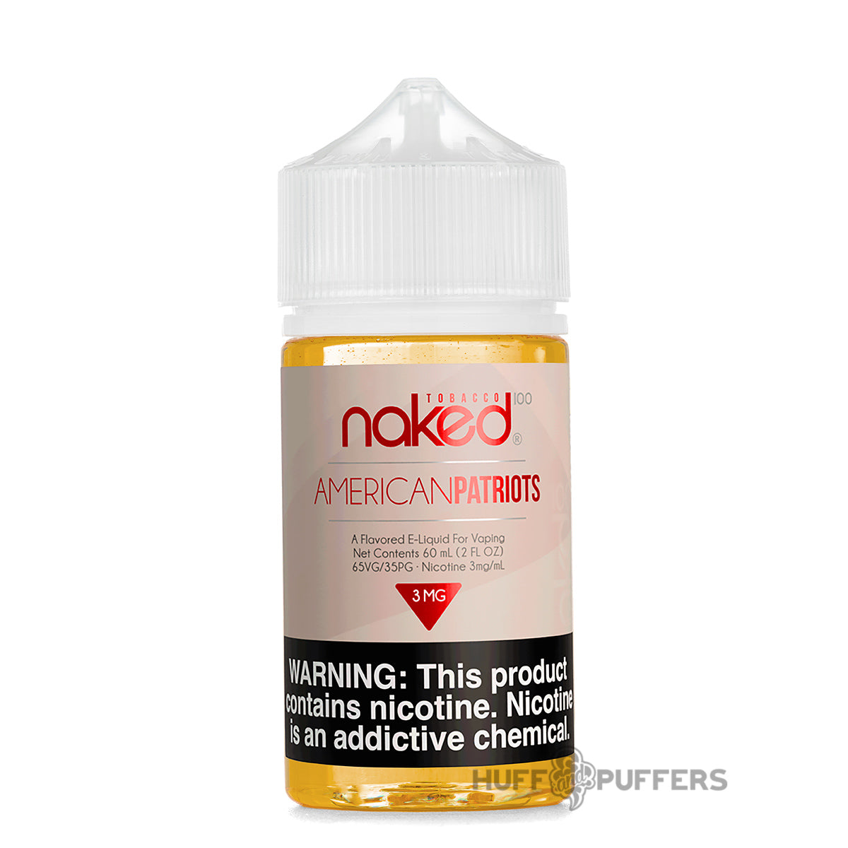 american patriots naked 100 tobacco e-juice 60ml bottle