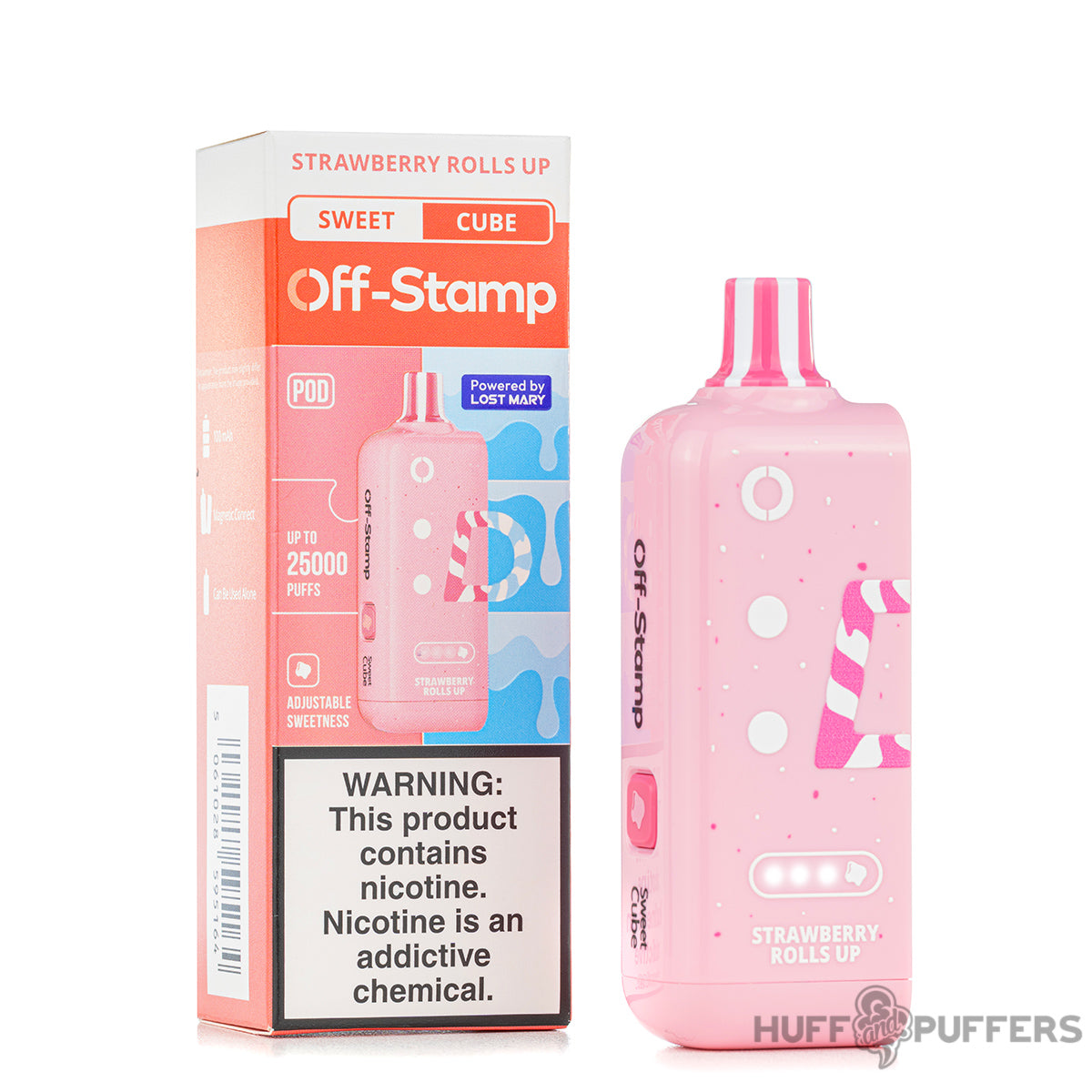 Strawberry Rolls Up Off Stamp Sweet Cube Pod with box packaging