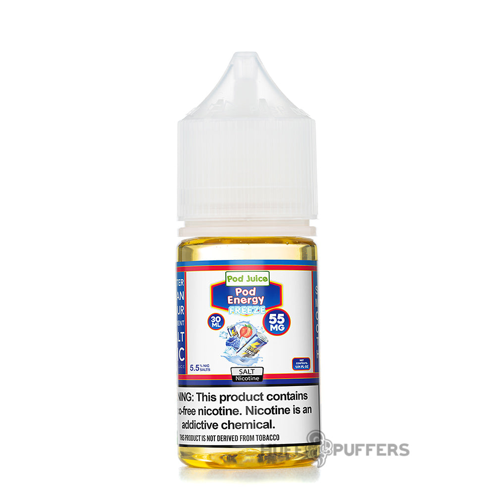 pod energy freeze pod juice salt nicotine e-juice 30ml bottle