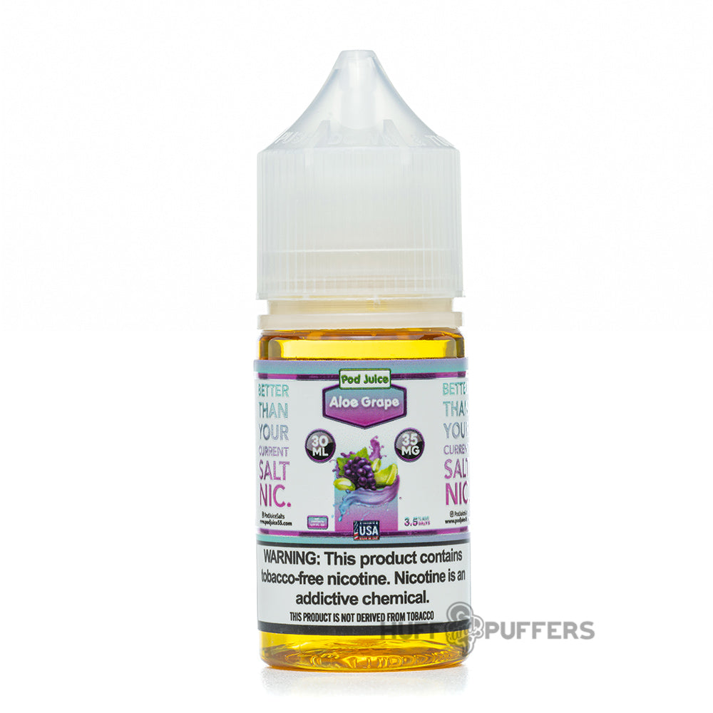 pod juice aloe grape 30ml salt nicotine e-juice bottle