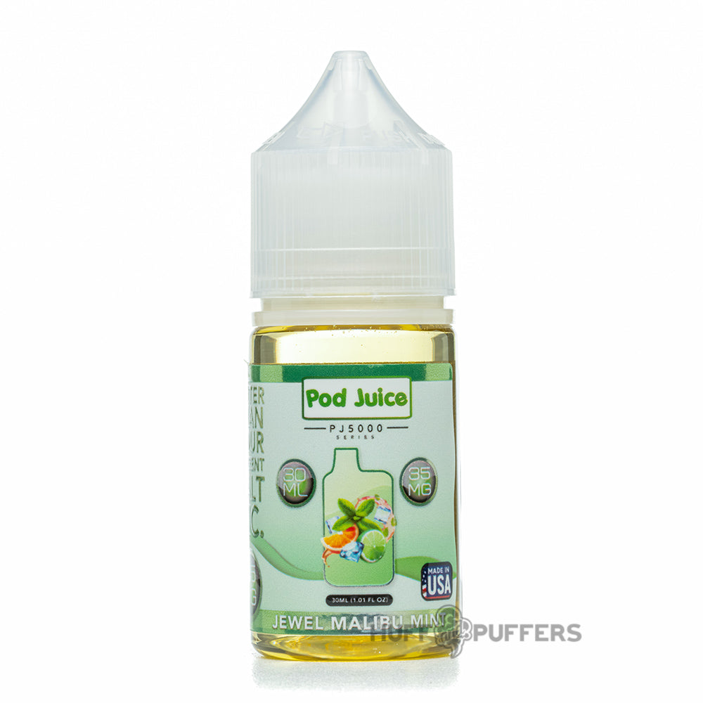 pod juice pj5000 jewel malibu mint 30ml e-juice bottle