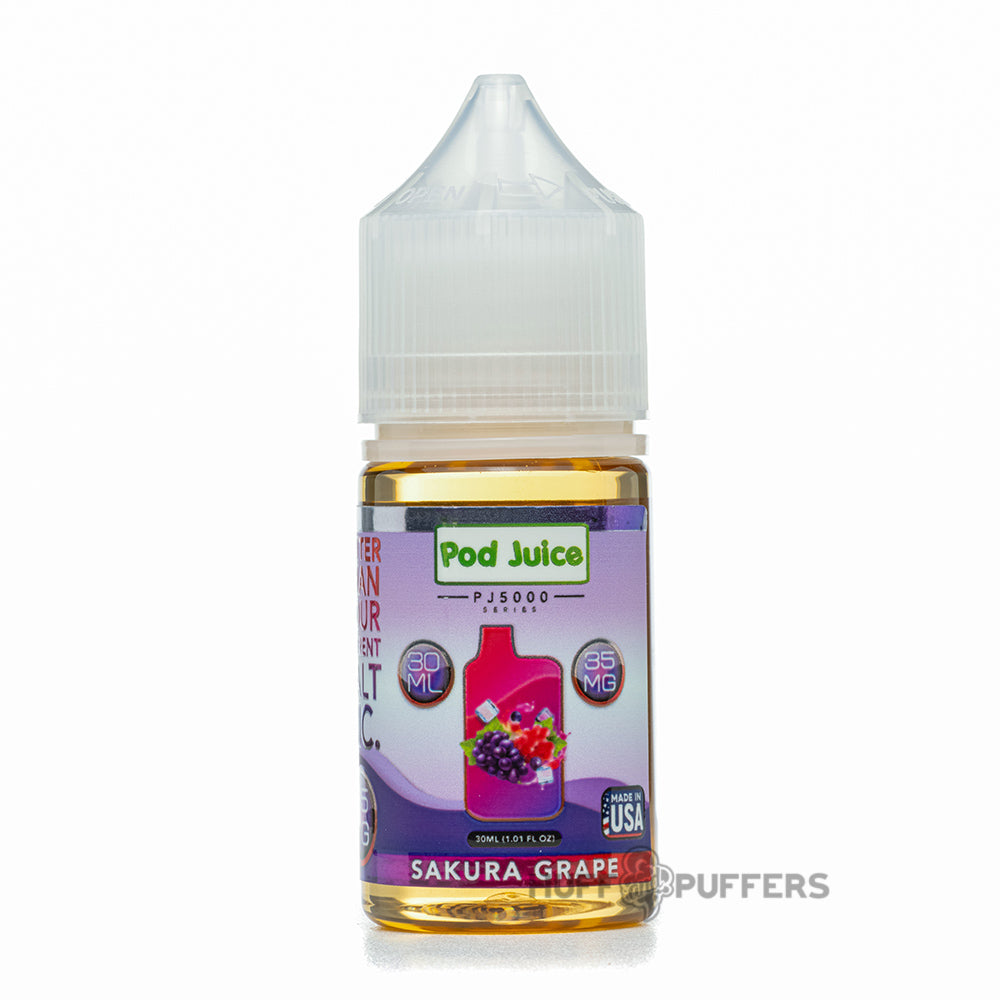 pod juice pj5000 sakura grape 30ml e-juice bottle