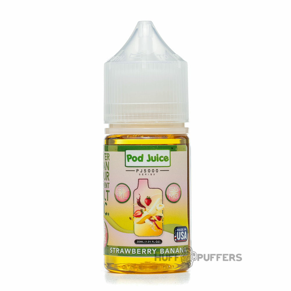 pod juice pj5000 strawberry banana 30ml e-juice botle