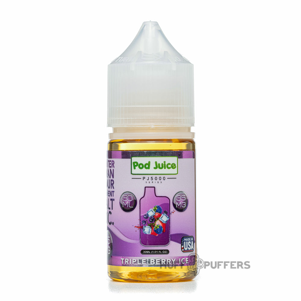 pod juice pj5000 triple berry ice 30ml e-juice bottle