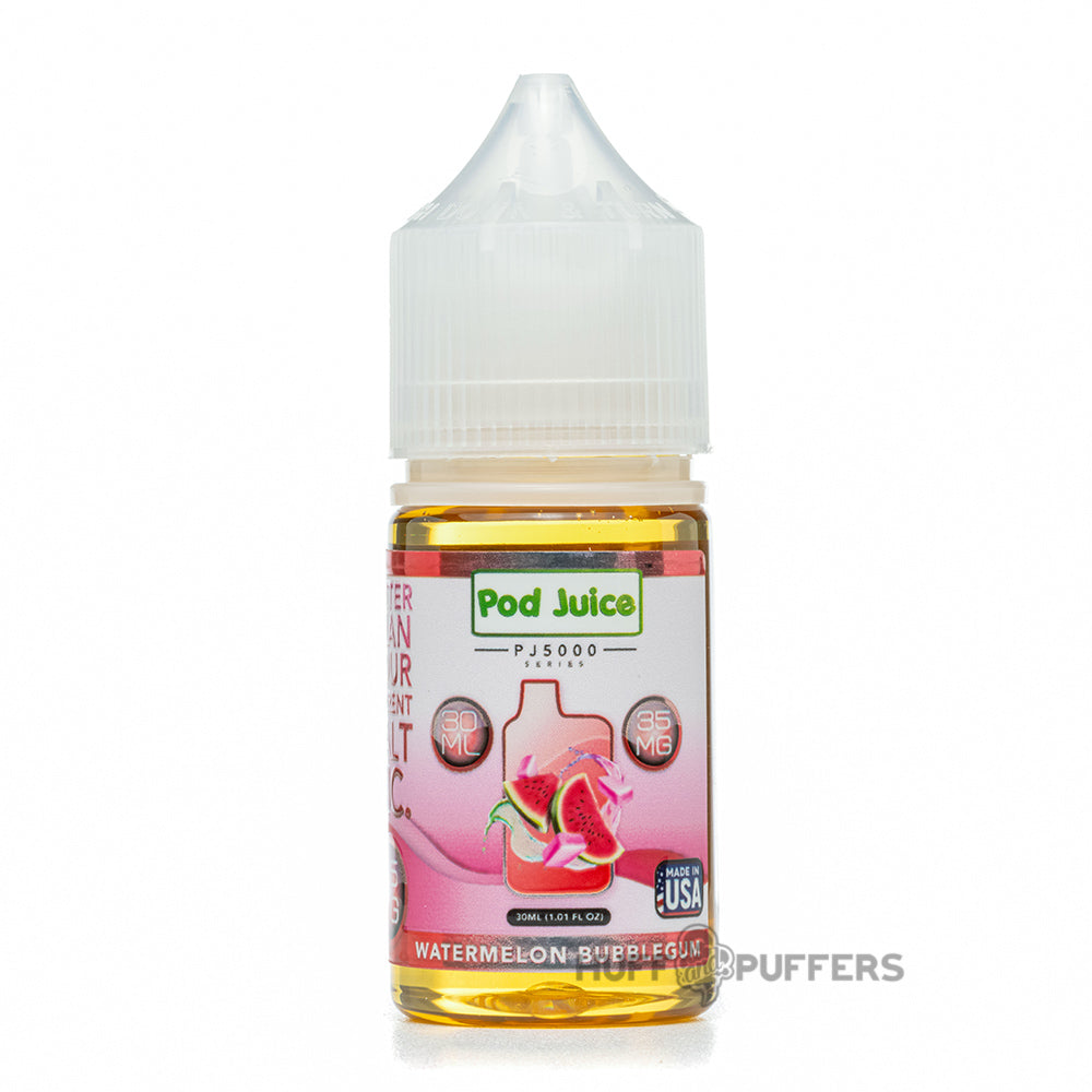 pod juice pj5000 watermelon bubblegum 30ml e-juice bottle