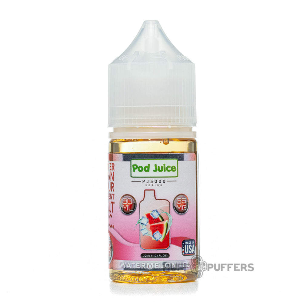 pod juice pj5000 watermelon ice 30ml e-juice bottle